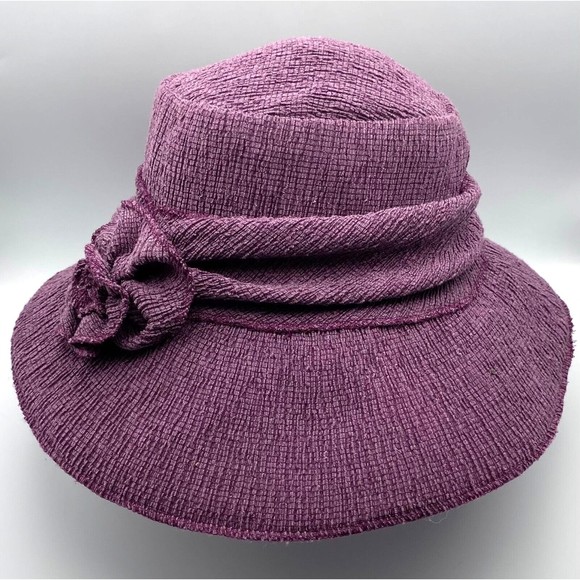 Lillie & Cohoe Purple Textured Floppy Sun Hat Wide Brim Size 1 Canada - Picture 4 of 6